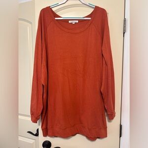 Rust color long sleeve boutique tshirt. Size 4x fits like a 3x.